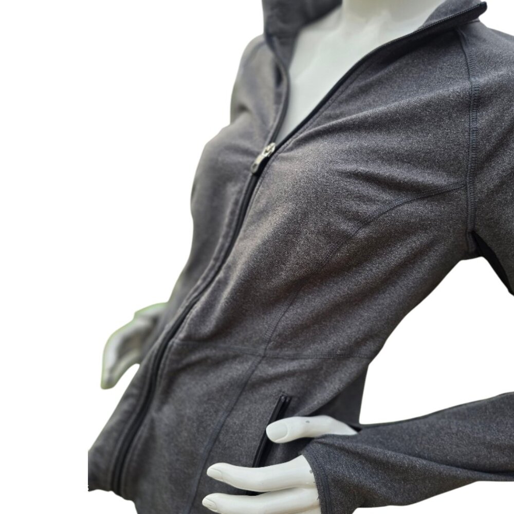 Gray TEK GEAR Shapewear Full Zip Long Sleeve Jacket sz L